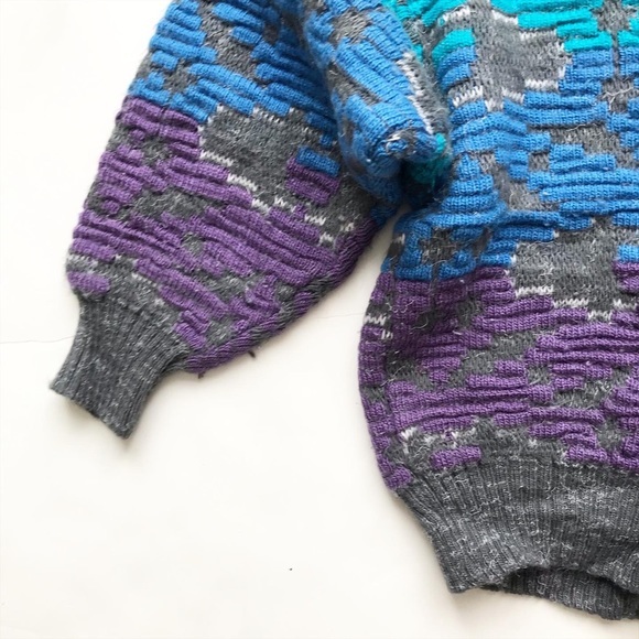 Vintage Ragazzi oversized knit sweater fits 5/6Y - Picture 3 of 5